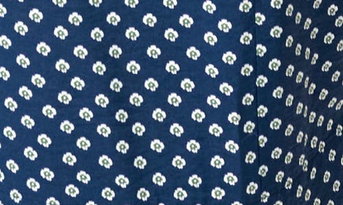 Gibsonlook Print Wide Leg Crop Pants In Navy Daisy