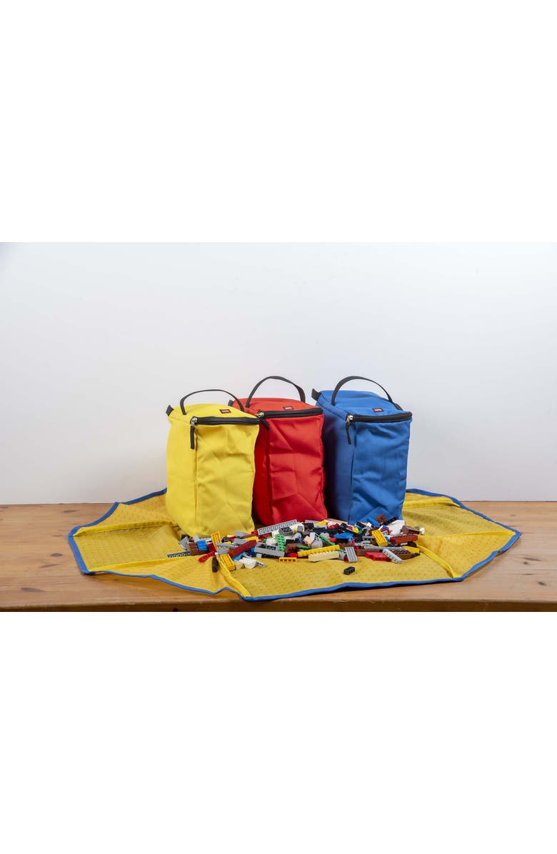 HAIKU LEGO 4-Pc Tote And Play Mat, Main, color, Black/Yellow/Red/Blue