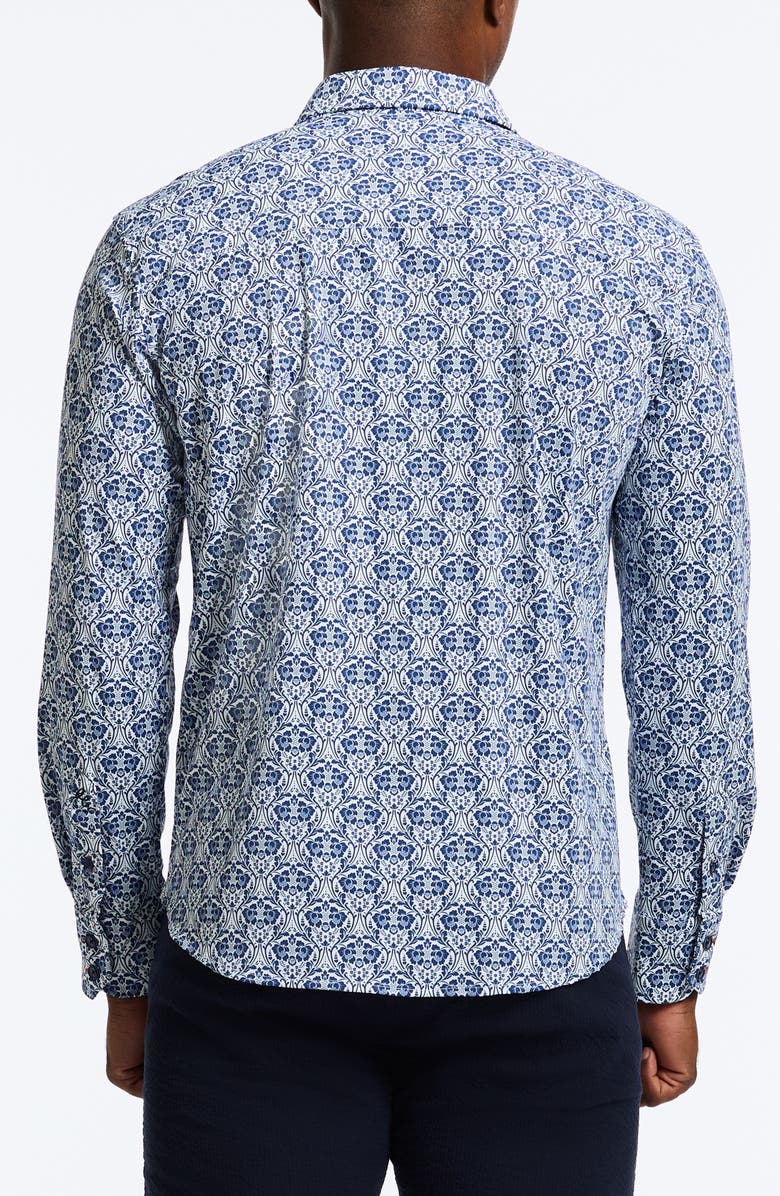 Robert Graham Comoros Classic Fit Floral Knit Button-Up Shirt, Alternate, color, 