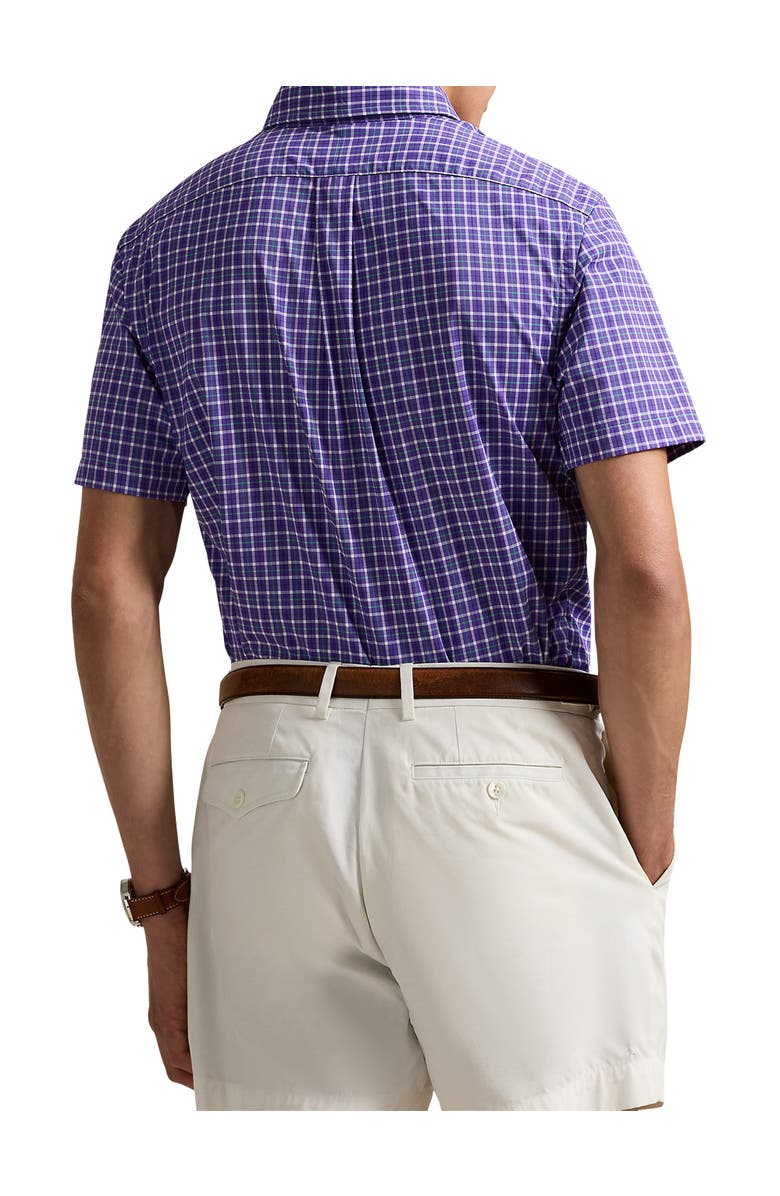 Polo Ralph Lauren Big & Tall Performance Twill Sport Shirt, Alternate, color, Purple White Multi