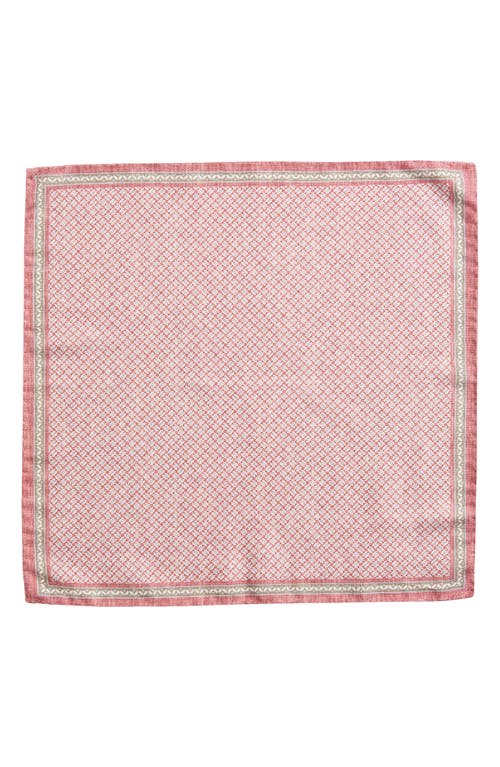 Jack Victor Alain Geometric Print Silk Pocket Square