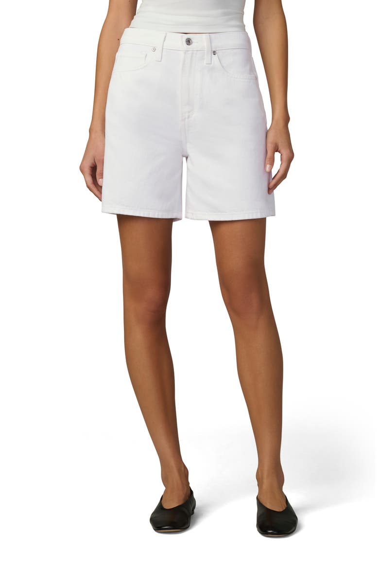 The Harlowe Mid Thigh Relaxed Shorts, Main, color, WHITE