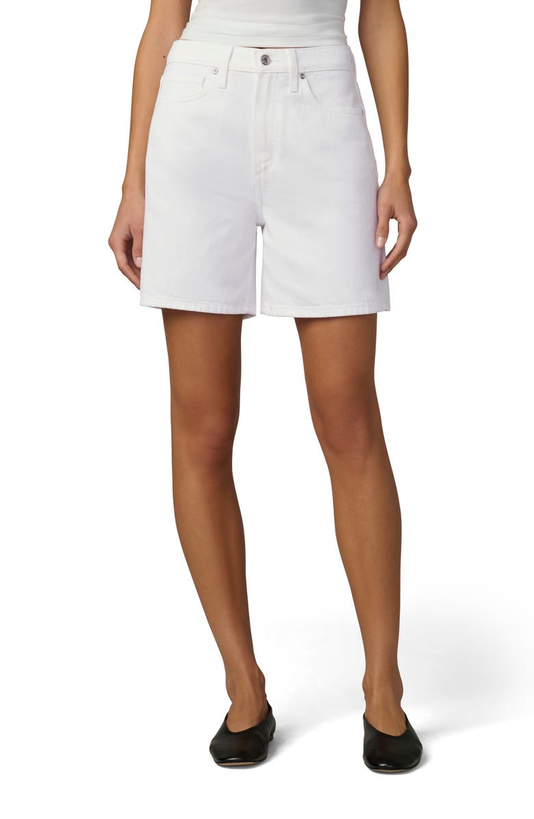 Joe's The Harlowe Mid Thigh Relaxed Shorts, Main, color, White