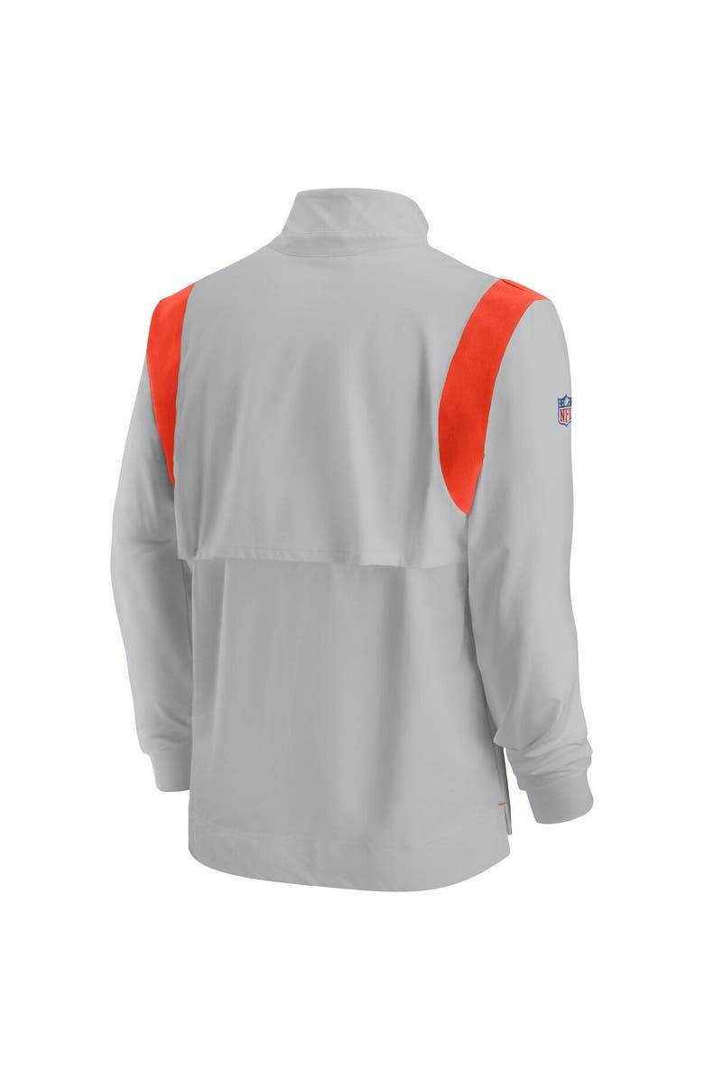 Nike Men's Nike Gray Cleveland Browns 2021 Sideline Coaches Repel Quarter-Zip Jacket, Alternate, color, 
