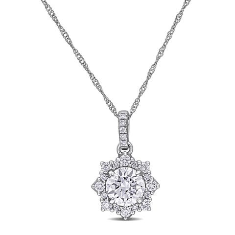 Lab-Grown Diamond Pendant Necklace 14k