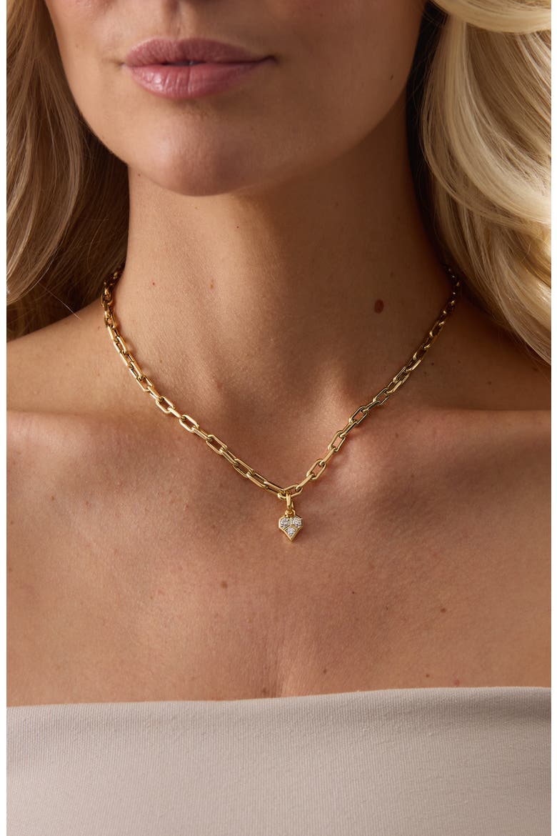 Honeycomb Pendant, Alternate, color, YELLOW GOLD/ DIAMOND