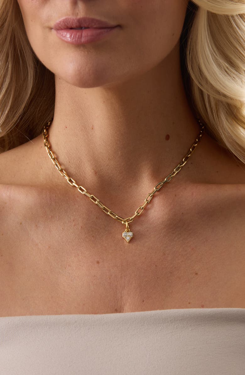 Sara Weinstock Honeycomb Pendant, Alternate, color, Yellow Gold/ Diamond