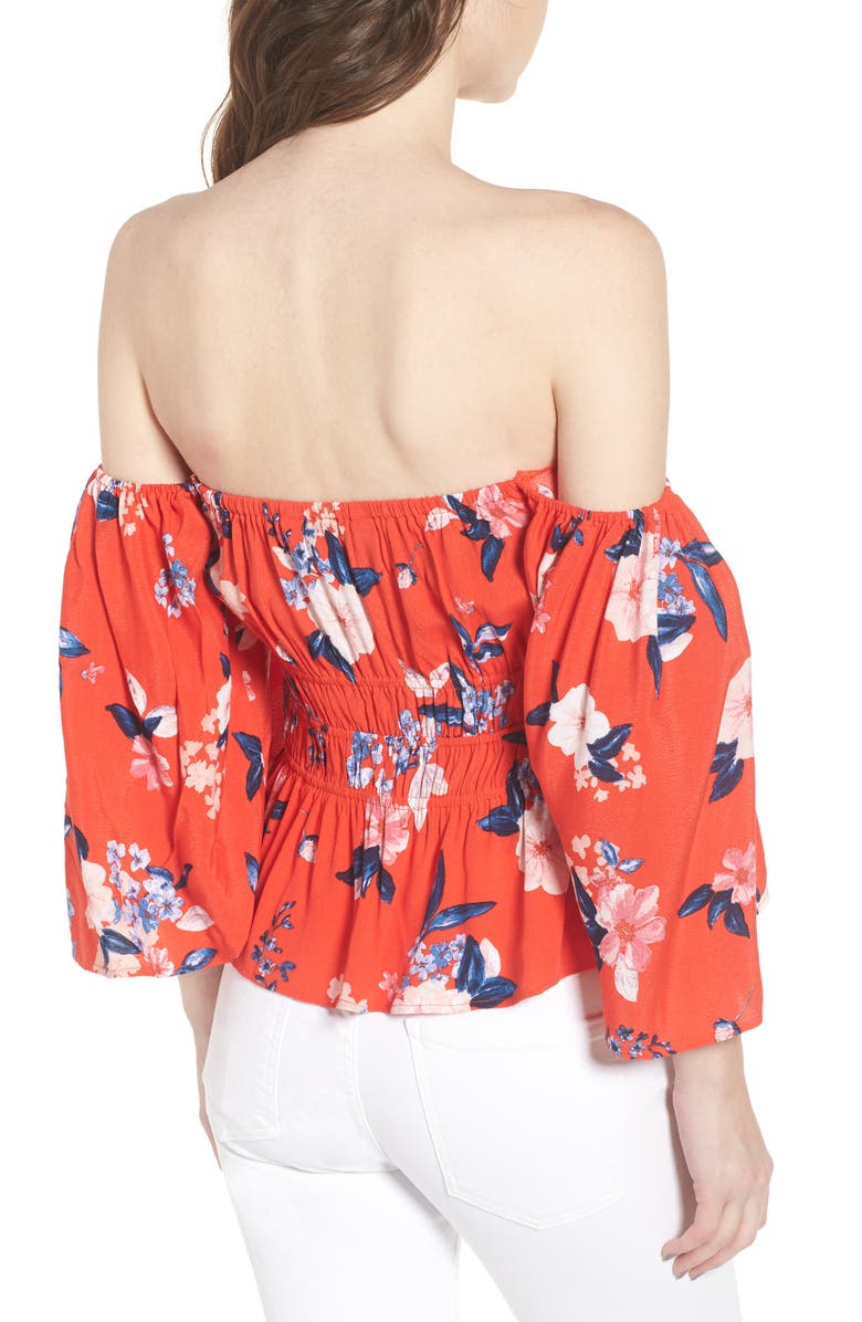 cupcakes and cashmere Barr Off the Shoulder Blouse, Alternate, color, 