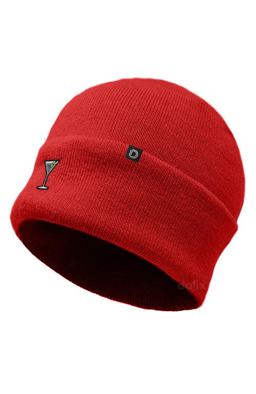 Dalix Martini Beanie Cap In Red