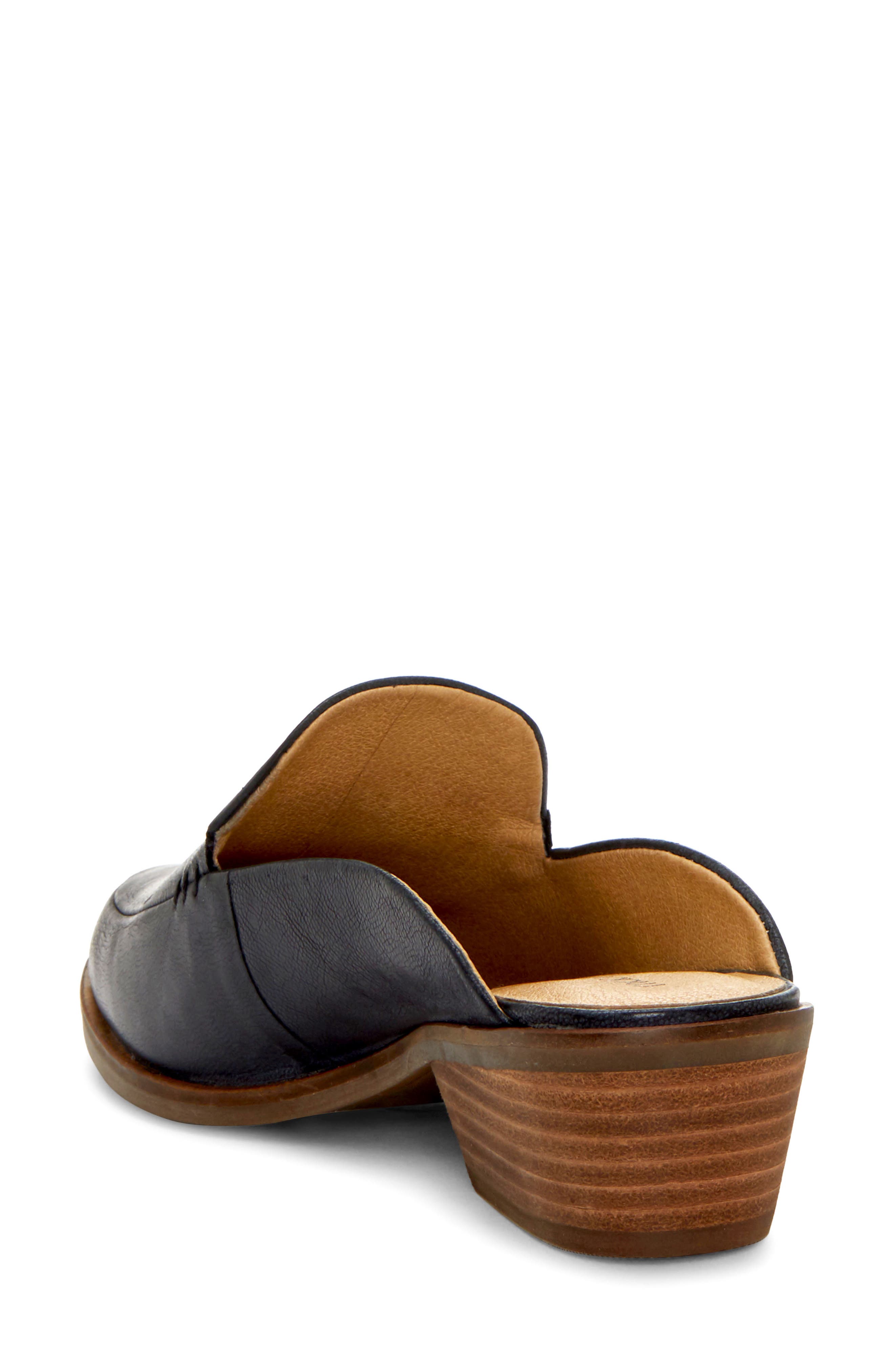 Margrete Mule, Alternate, color, BLACK LEATHER