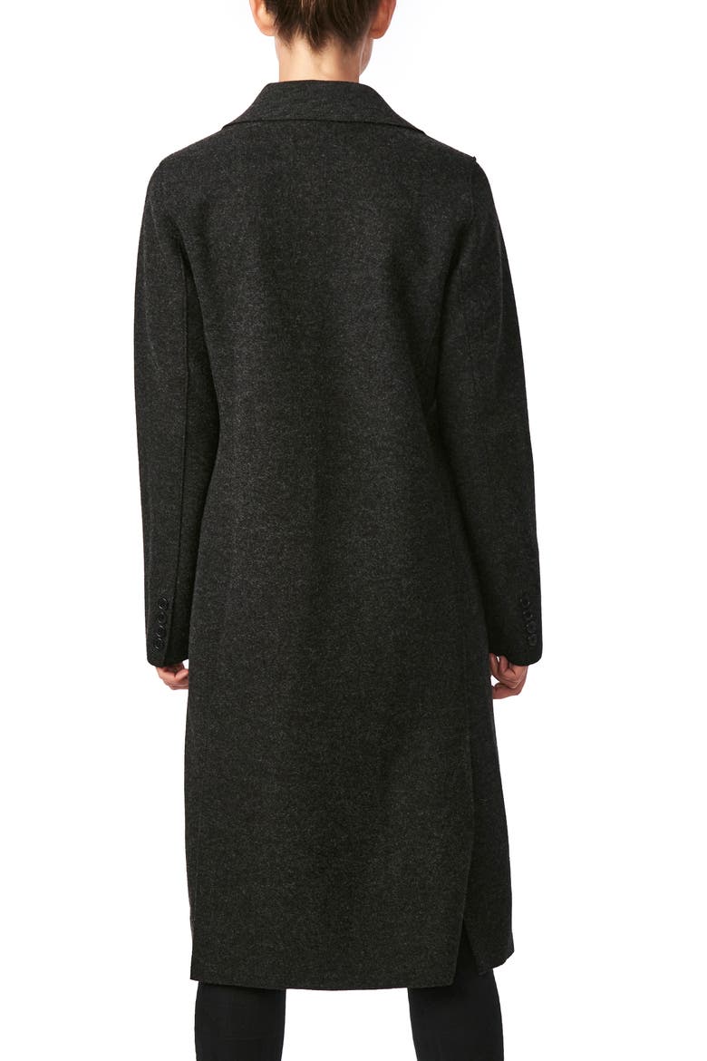 Sweater Long Coat, Alternate, color, HEATHER BLACK