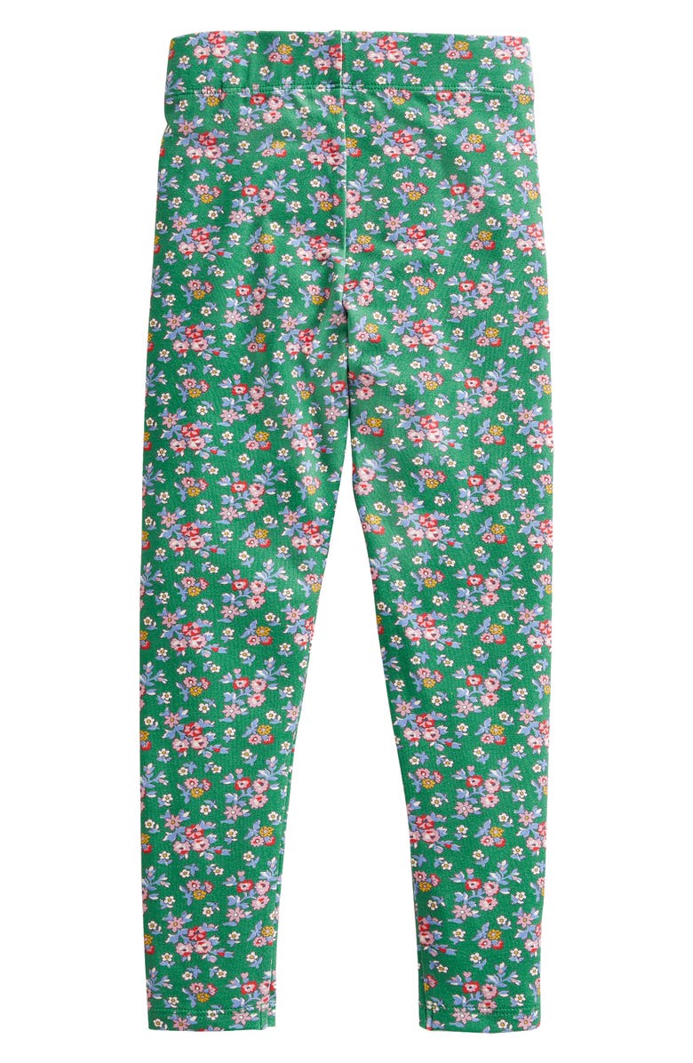Mini Boden Kids' Floral Robin Applique Leggings, Alternate, color, 