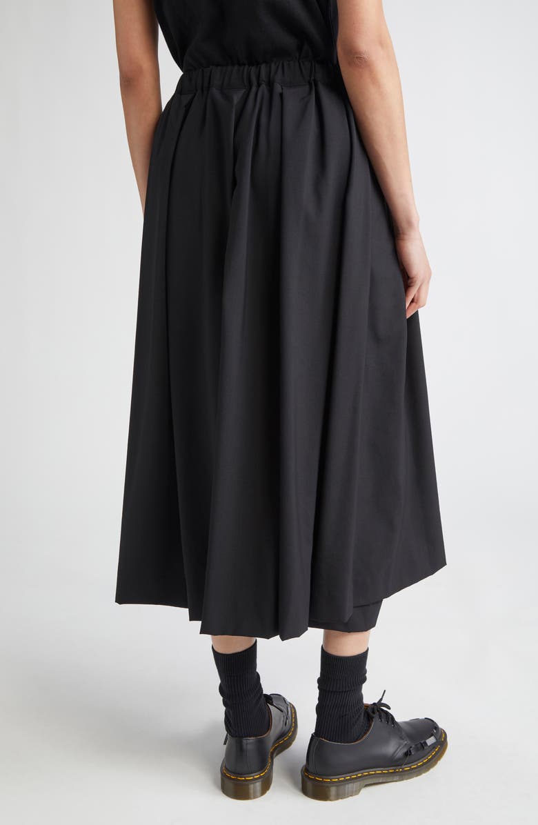 Comme des Garçons Pleated Tropical Wool Shorts, Alternate, color, 