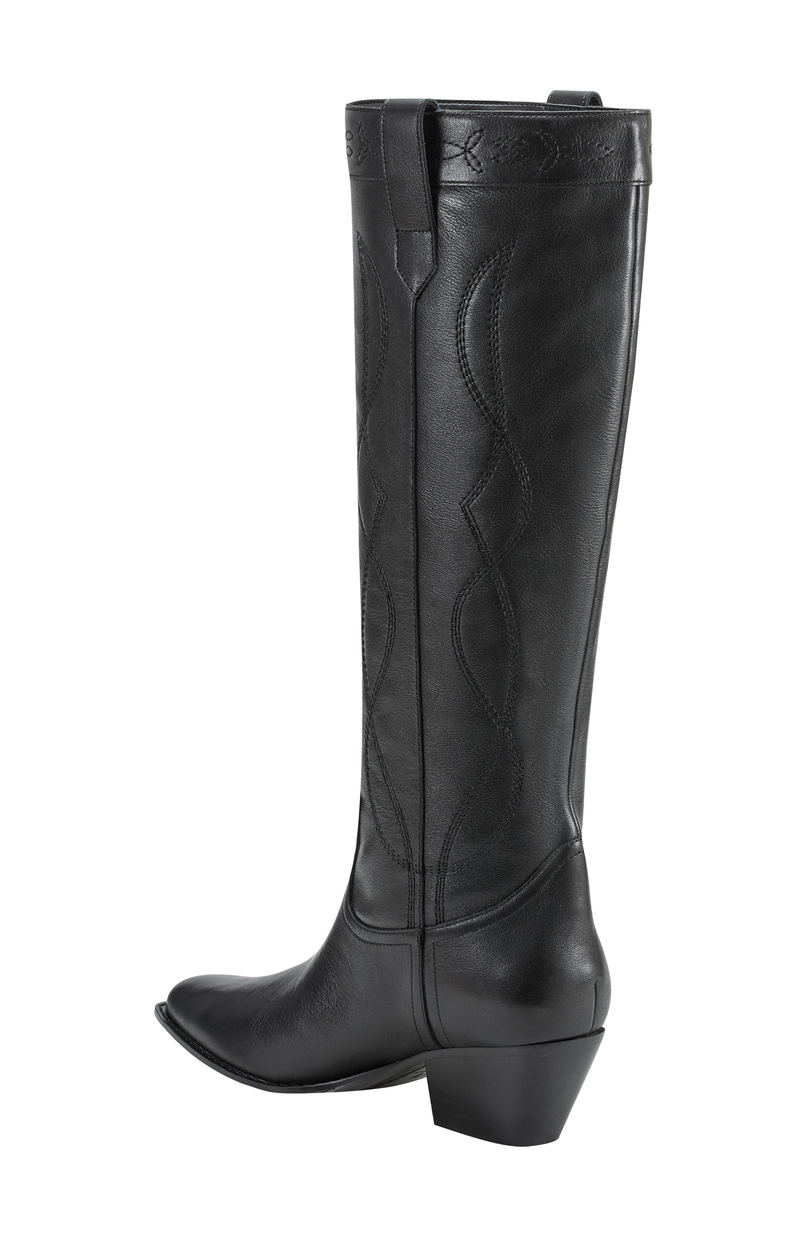 Marc Fisher LTD Edania Pointed Toe Western Knee High Boot, Alternate, color, 