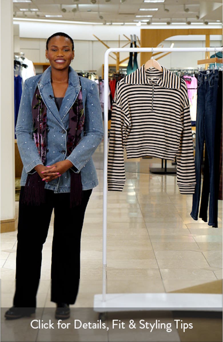 Stripe Half Zip Top, sales video thumbnail