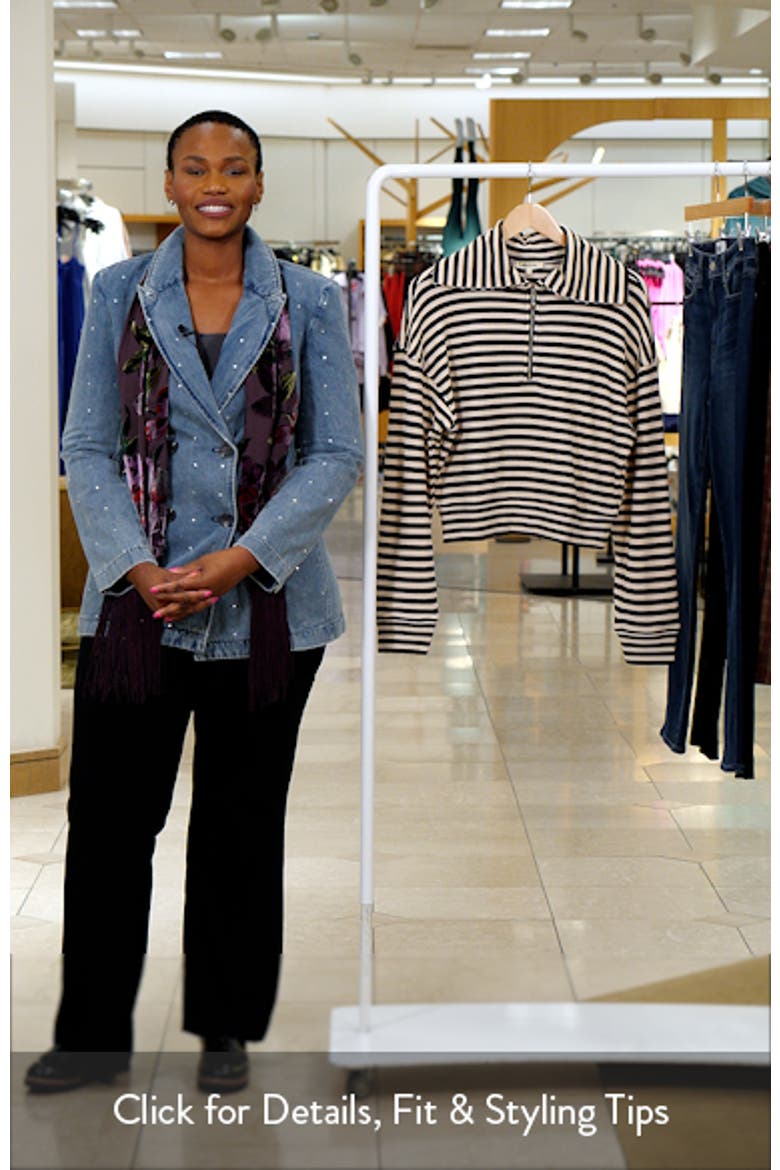 Stripe Half Zip Top video