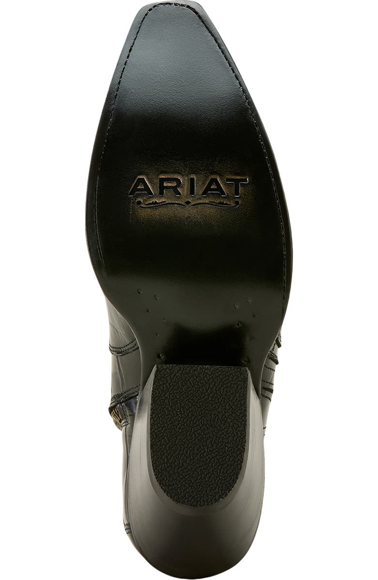 Ariat Jade X Toe Cowyboy Boot, Alternate, color, Luxe Caviar Croc Print