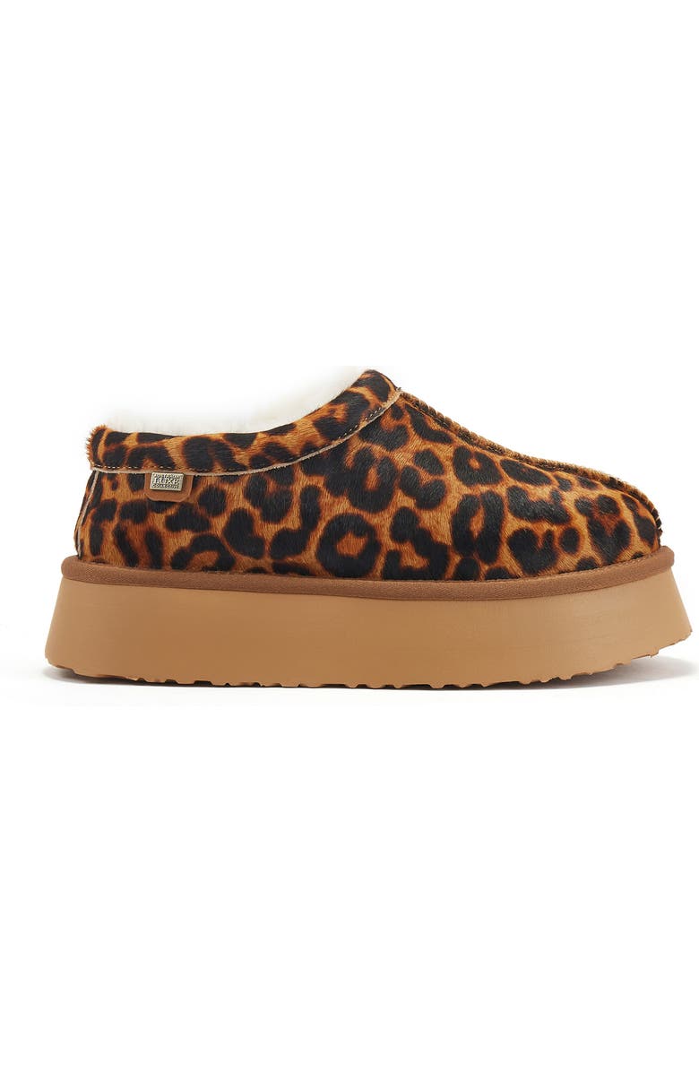 Australia Luxe Collective Outback Genuine Shearling Platform Slipper, Alternate, color, Leopard