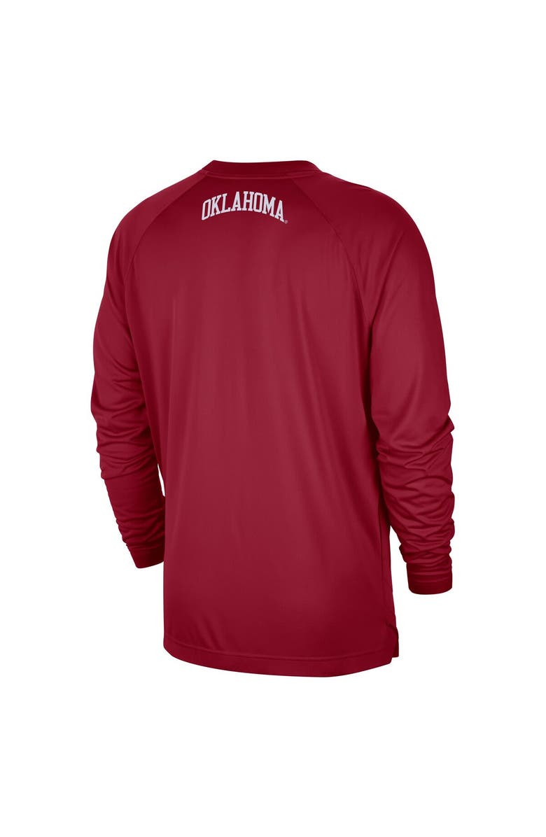 Jordan Brand Men's Jordan Brand Crimson Oklahoma Sooners Basketball Spotlight Performance Raglan T-Shirt, Alternate, color, 
