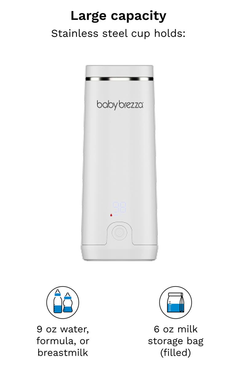 BABY BREZZA Travel & Portable Bottle Warmer, Alternate, color, White