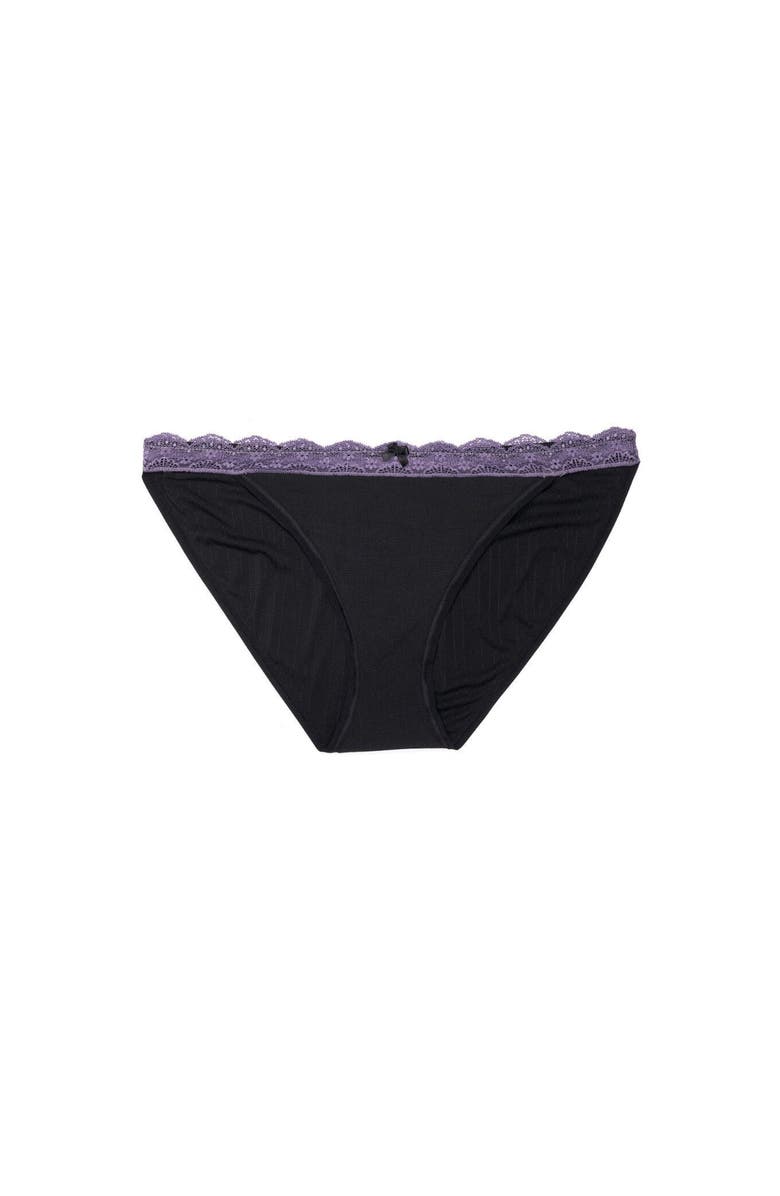 Adore Me Annabelle Bikini Panties, Alternate, color, Black