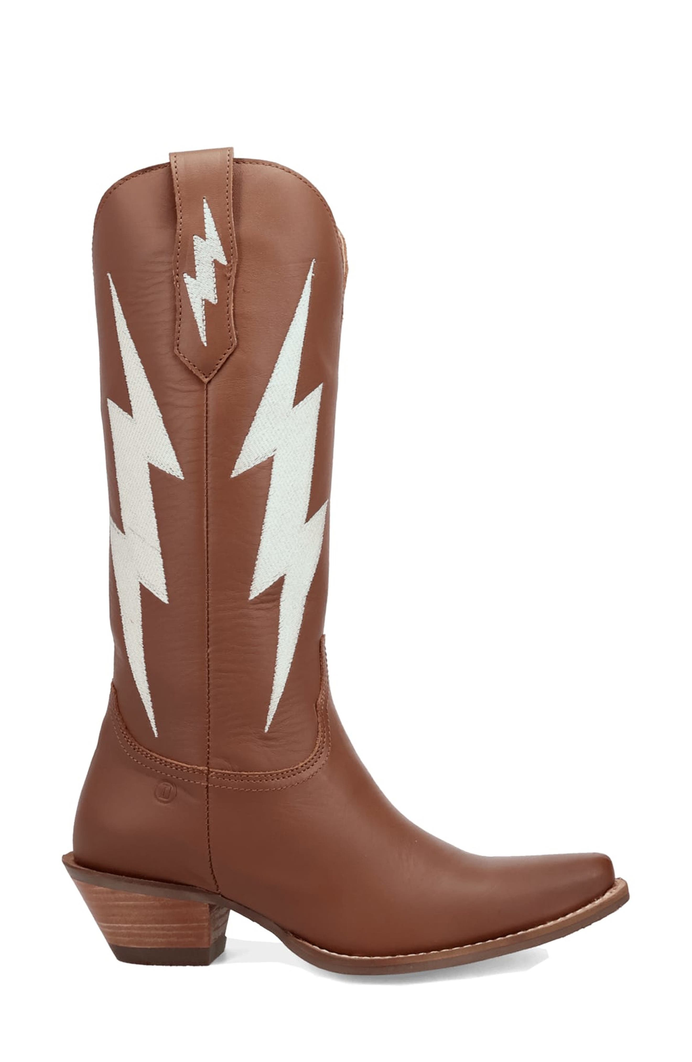 Dingo Thunderbolt Western Boot, Alternate, color, Brown