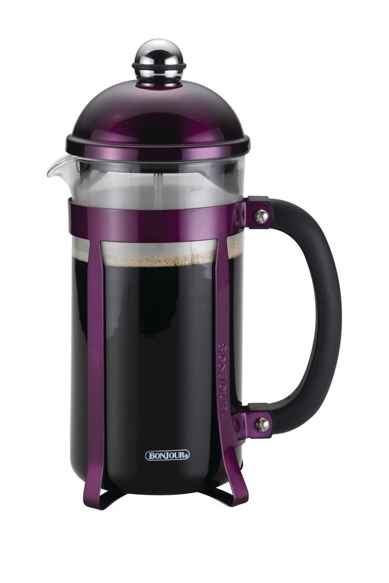 Coffee Maximus 33.8 fl. oz. Purple French Press, Main, color, PURPLE