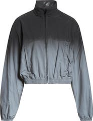 Alexander Wang Gradient Reflective Crop Track Jacket