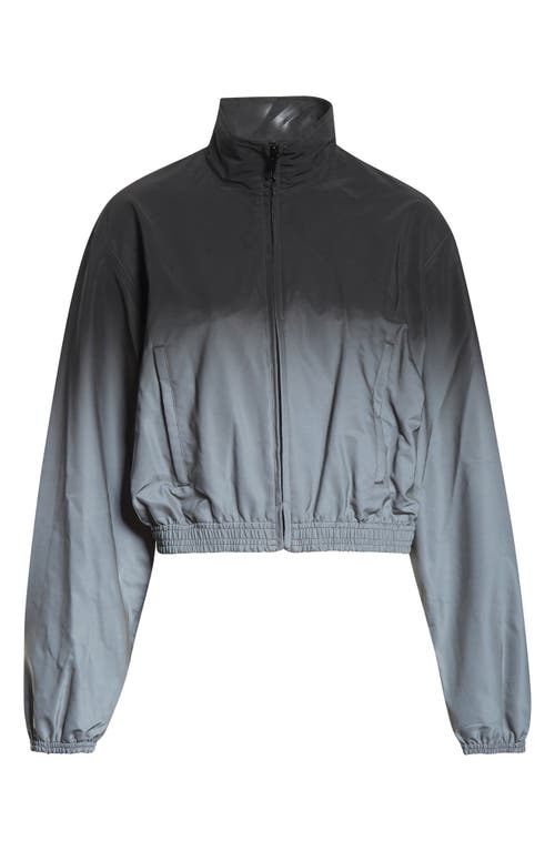 Alexander Wang Gradient Reflective Crop Track Jacket In Multi