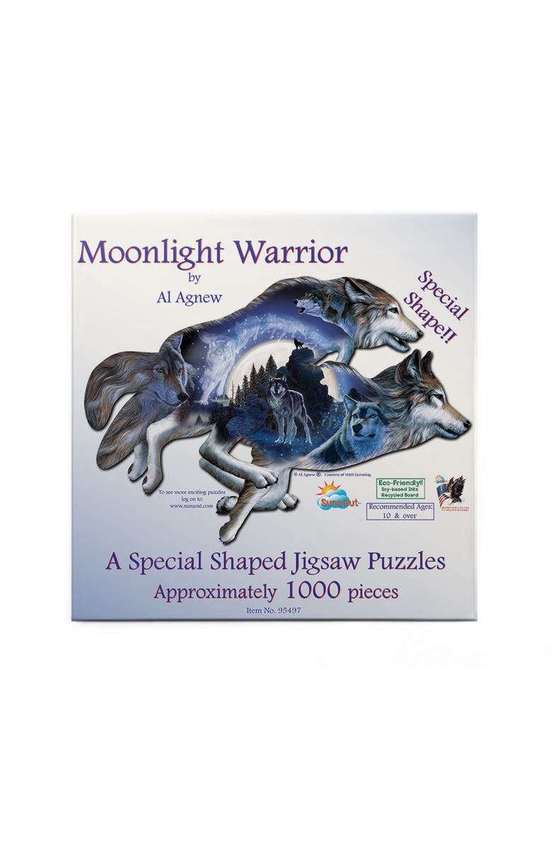 Sunsout Moonlight Warrior 1000 piece Jigsaw Puzzle for Adults Special Shape, Alternate, color,