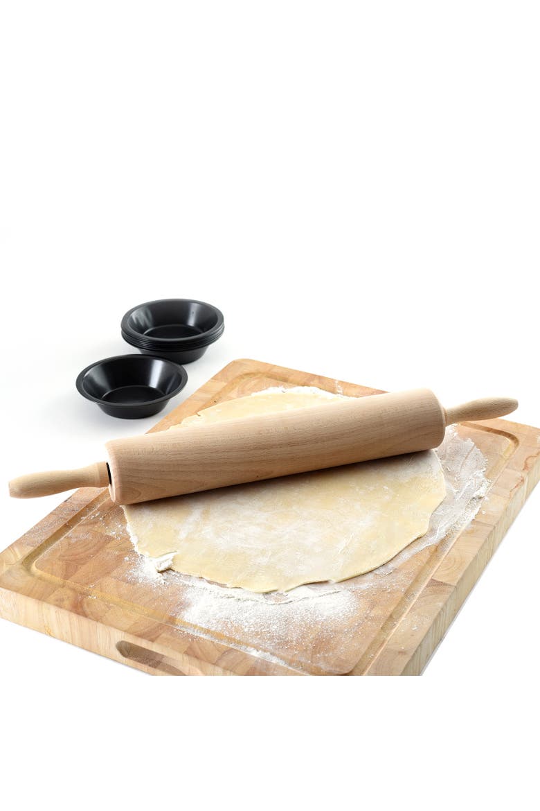 Wooden Rolling Pin, 13 Inch Hardwood Dough Roller, Alternate, color, Beige