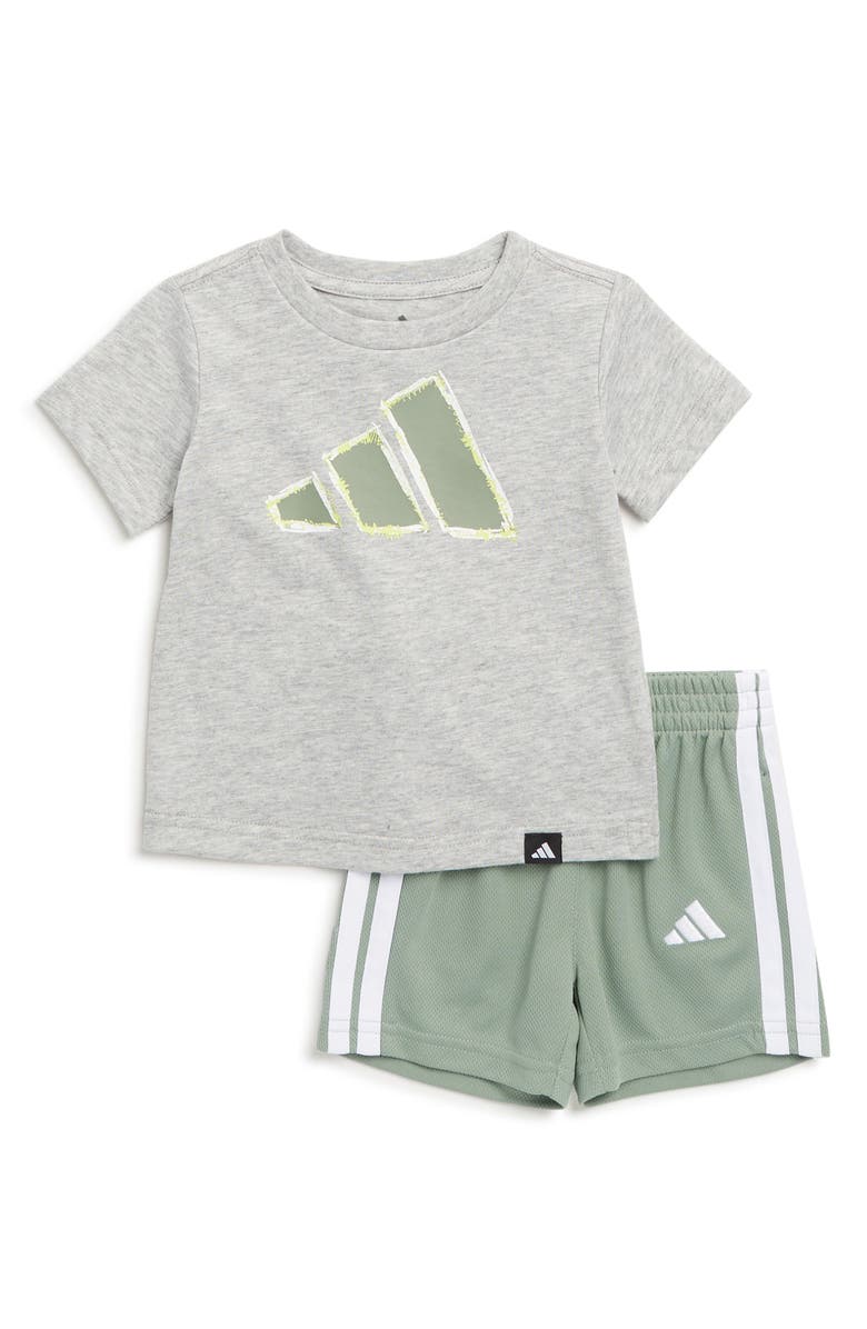 adidas Graphic T-Shirt & Shorts Set, Main, color, 