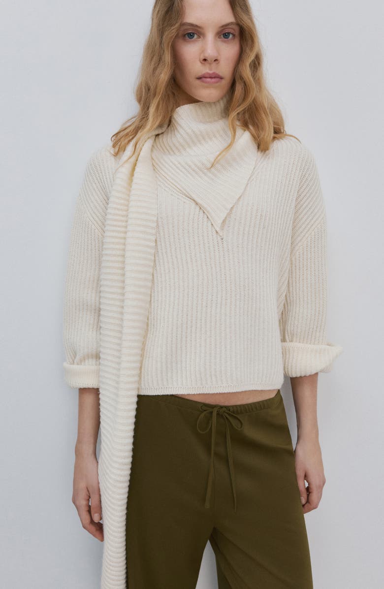 MANGO Straight Leg Knit Pants, Alternate, color, Khaki