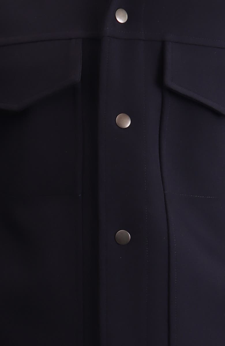 Bagatelle Double Face Performance Twill Trucker Jacket, Alternate, color, Navy