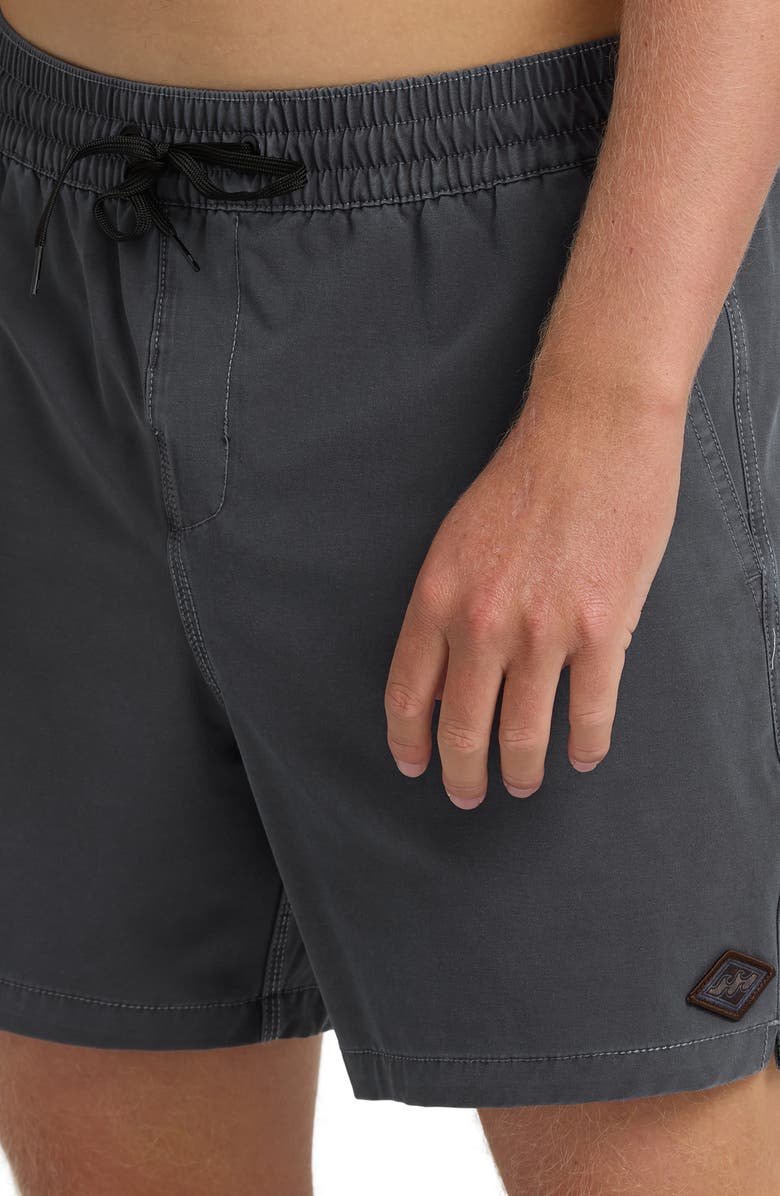 Billabong Every Other Day Layback Wave Washed Swim Trunks, Alternate, color, Graystone