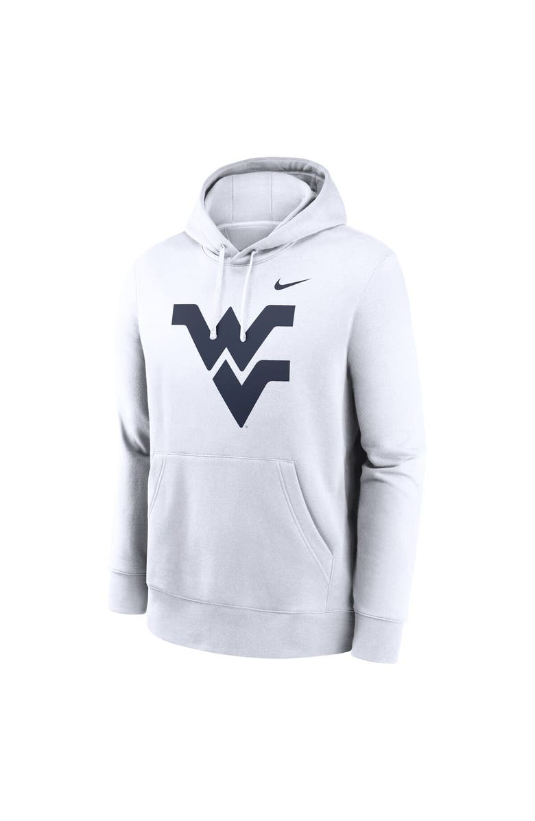 Nike Men's Nike White West Virginia Mountaineers Primetime Evergreen Club Fleece Pullover Hoodie, Alternate, color, 