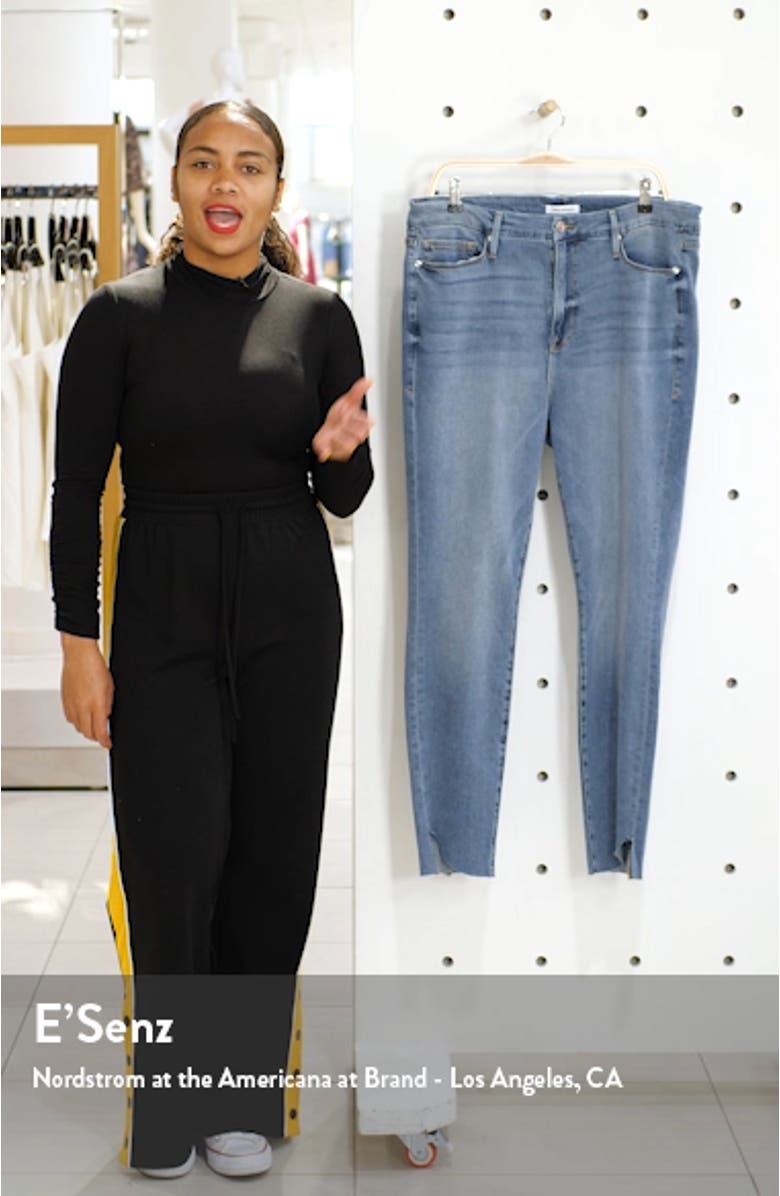 Good Legs High Waist Cascade Hem Skinny Jeans, sales video thumbnail