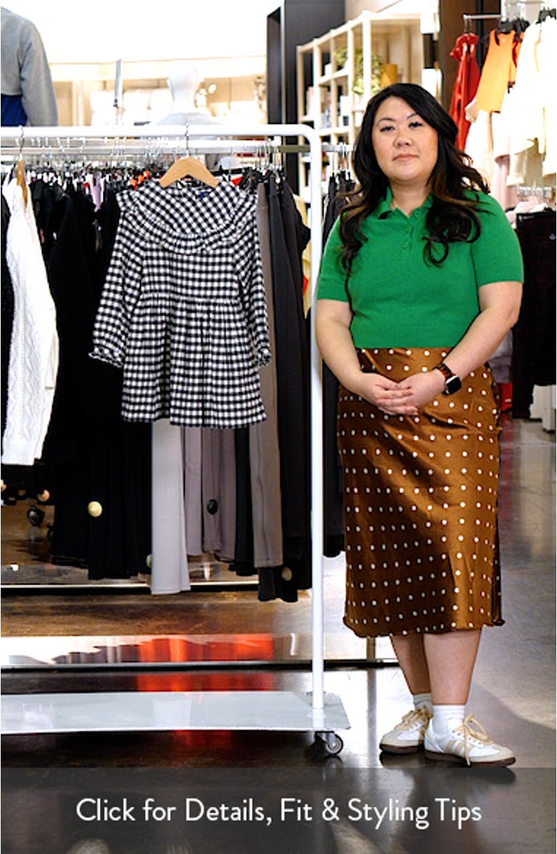 Kids' Long Sleeve Buffalo Check Cotton Twill Dress, sales video thumbnail