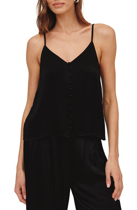 Button Front Satin Camisole