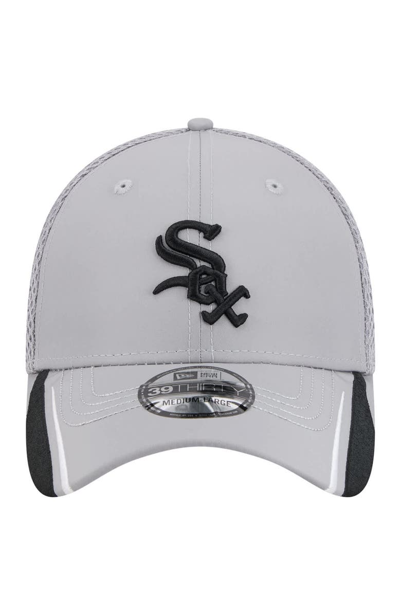 New Era Men's New Era Gray Chicago White Sox Linear 39THIRTY Flex-Fit Hat, Alternate, color, Gray