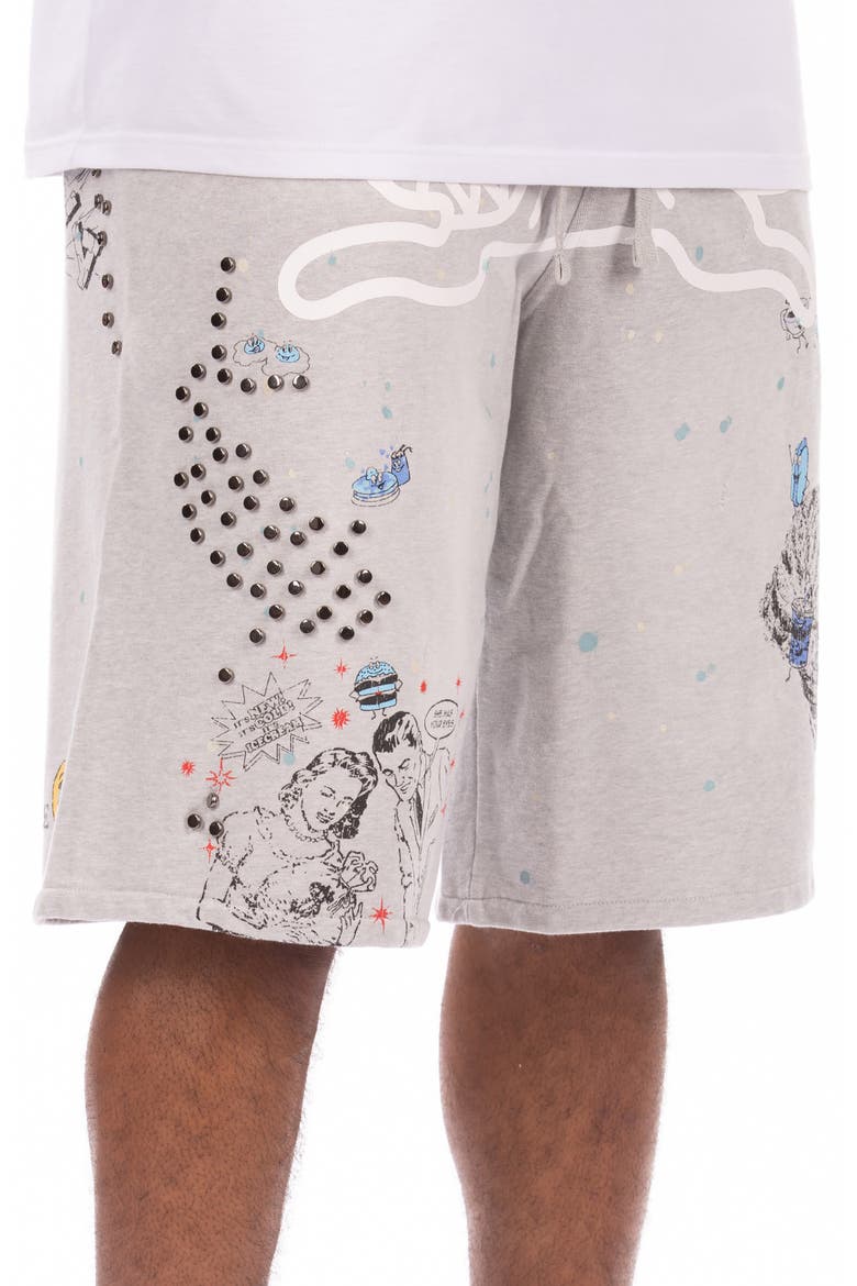 Milk Shake Terry Shorts, Alternate, color, HEATHER GREY