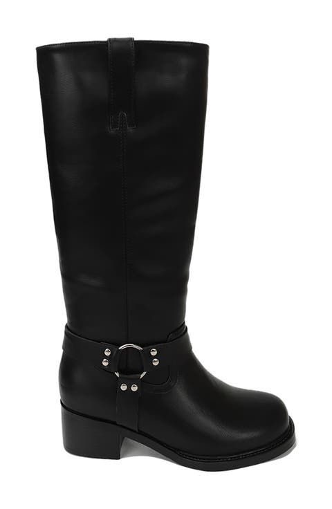 Kelso Faux Leather Knee High Boot