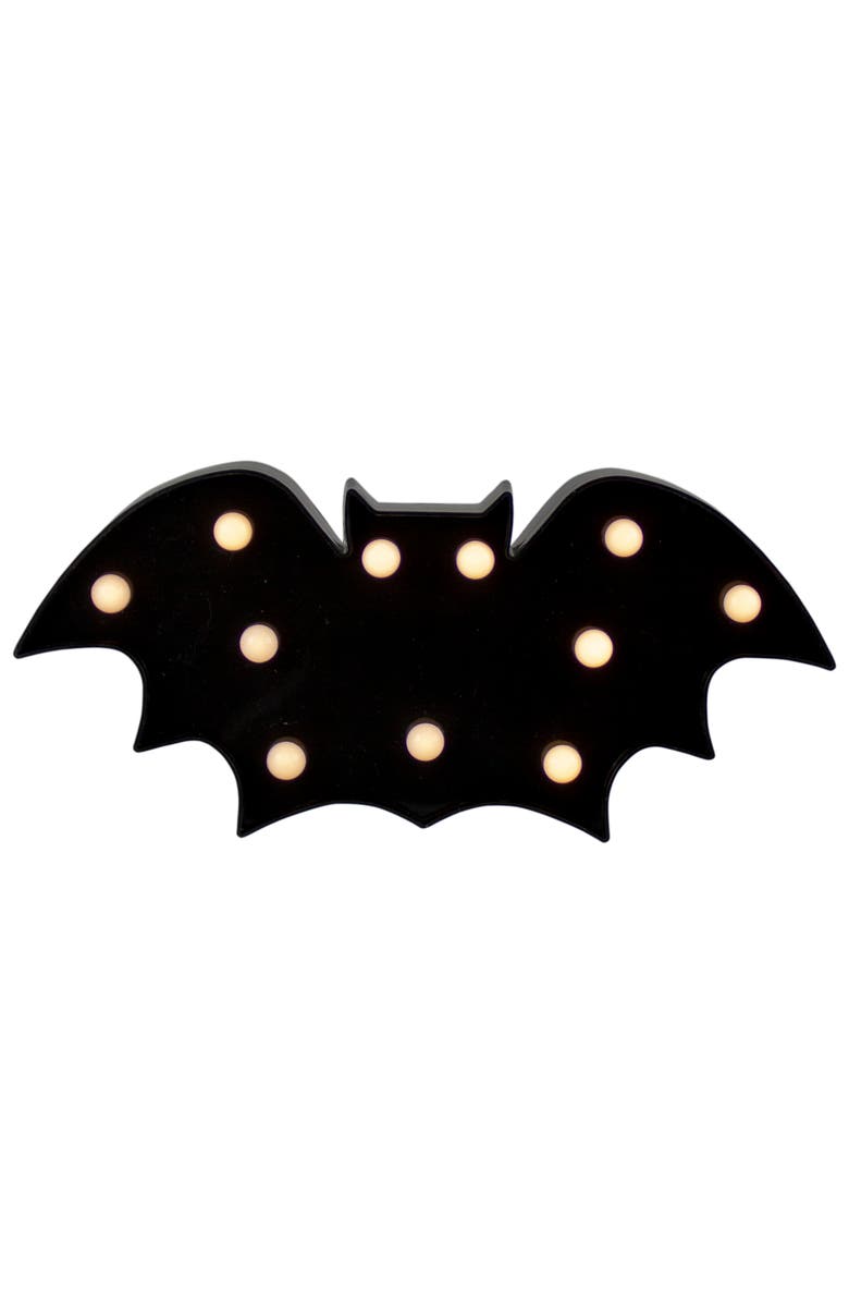 Northlight LED Lighted Bat Halloween Marquee Sign - 12", Main, color, 