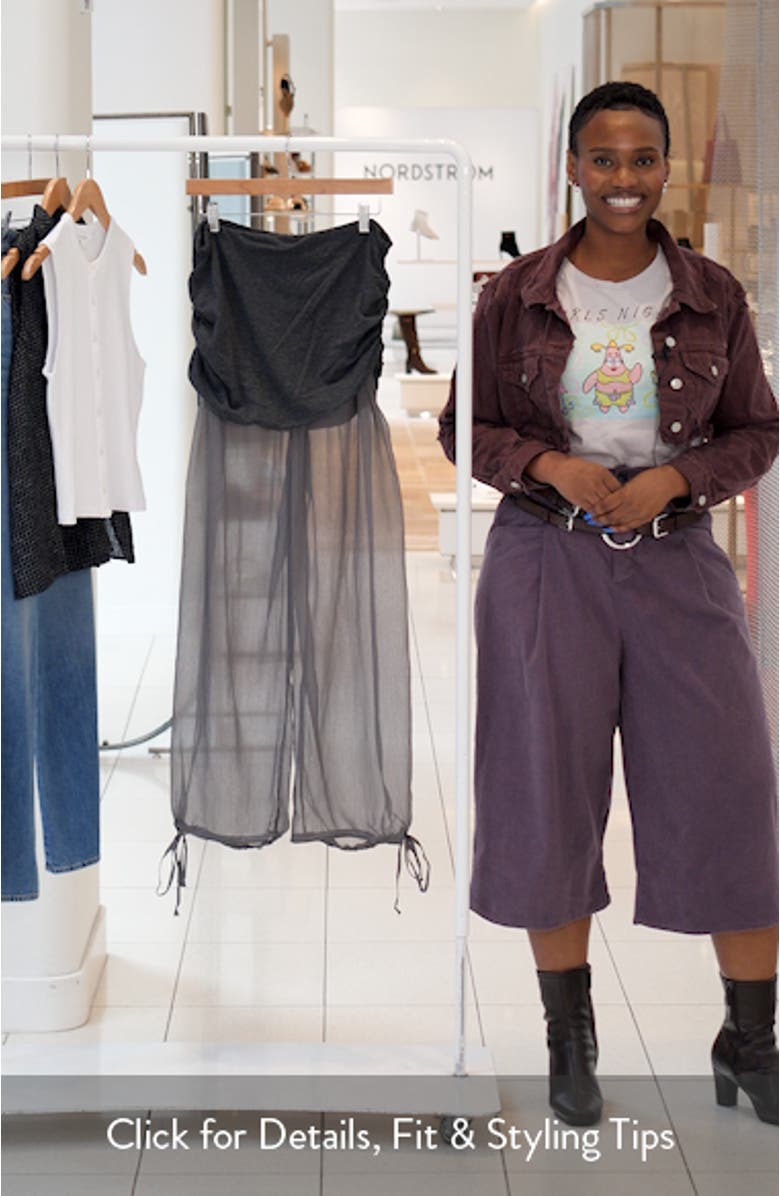 Mixed Media Chiffon Joggers, sales video thumbnail