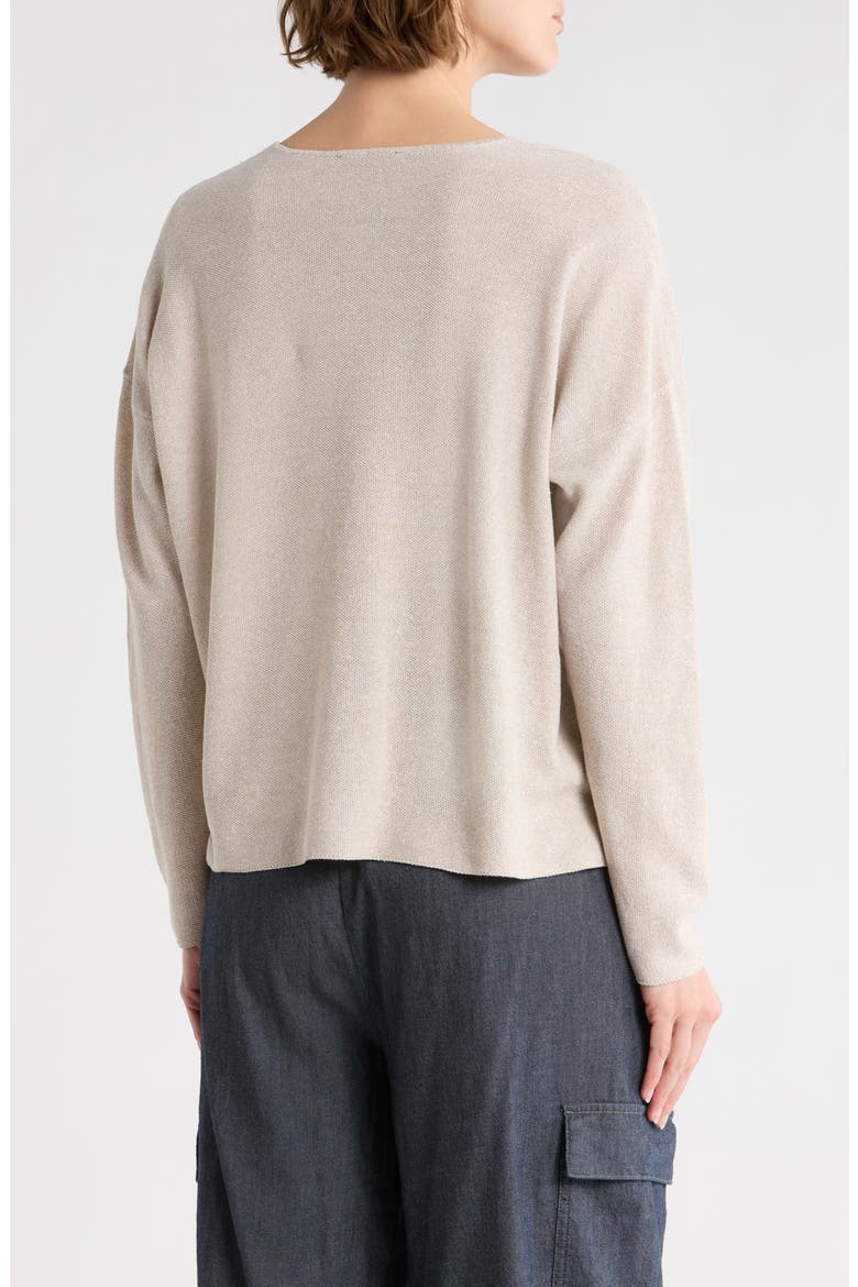 V-Neck Sweater, Alternate, color, NATURAL WHITE