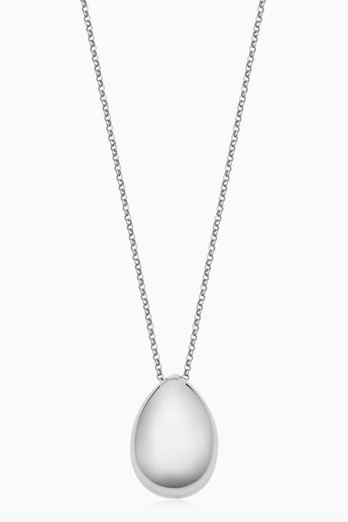 Oradina Sterling Silver Reflection Pendant Necklace In Metallic