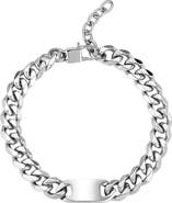 GEOFFREY BEENE Men's Stainless Steel Cuban Chain Bracelet