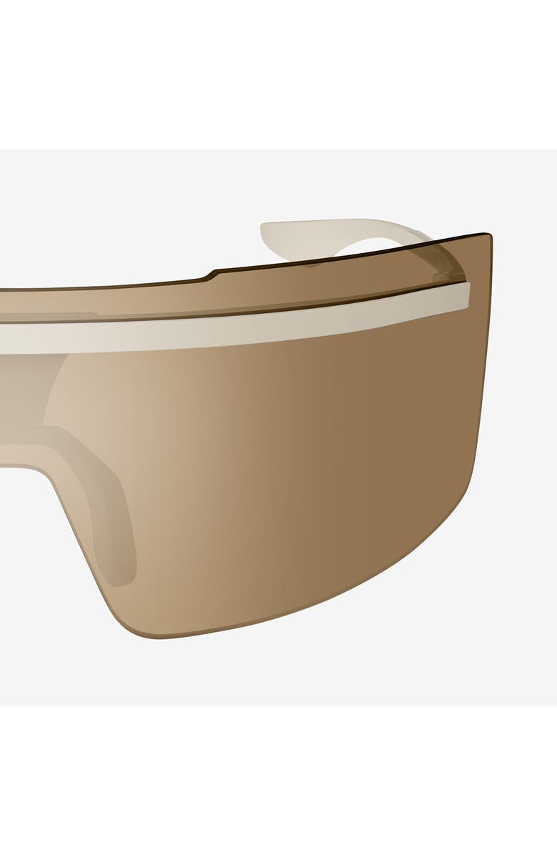 Nike Echo Shield 67mm Sunglasses, Alternate, color, Matte Coconut Milk / Gold Mir