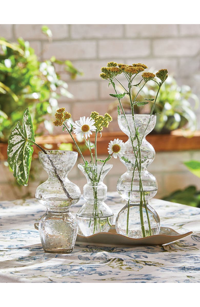 tag Bella Pebble Large Clear Glass Decorative Novelty Vase, Alternate, color, Clear