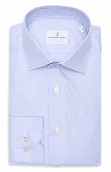 Emanuel Berg Traveller Stripe Modern Fit Dress Shirt